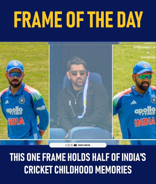 AddictorCricket's tweet photo. Some frames are more than just photographs—they're timeless memories. ❤️
Seeing Virat Kohli, MS Dhoni, and Rohit Sharma together in one frame instantly brings back the moments that defined a generation of Indian cricket. For millions of fans, this isn't just a picture https://t.co/ldRRPK0uFi