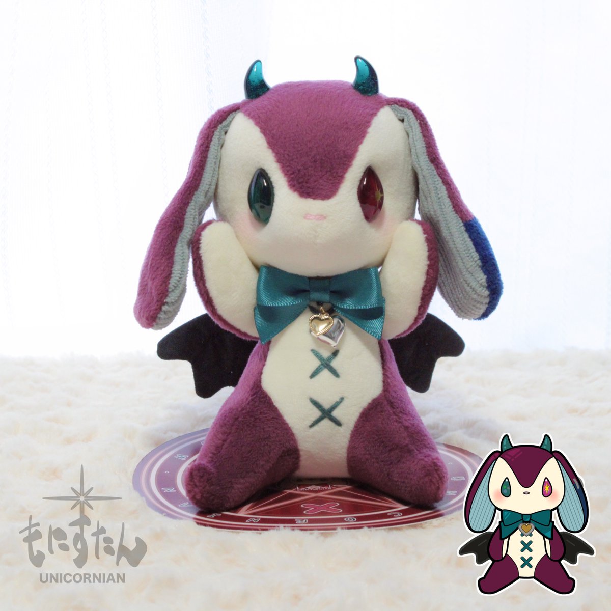 UNICORNIAN01's tweet photo. 【もにすたんセミオーダーメイド作】

宝石のアレキサンドライトをイメージした個体です💎
2つの色に変化する絶妙な宝石のカラーを出来る限り再現させて頂きました🎨

 #ハンドメイド #ぬいぐるみ https://t.co/Isr3L1BPMk