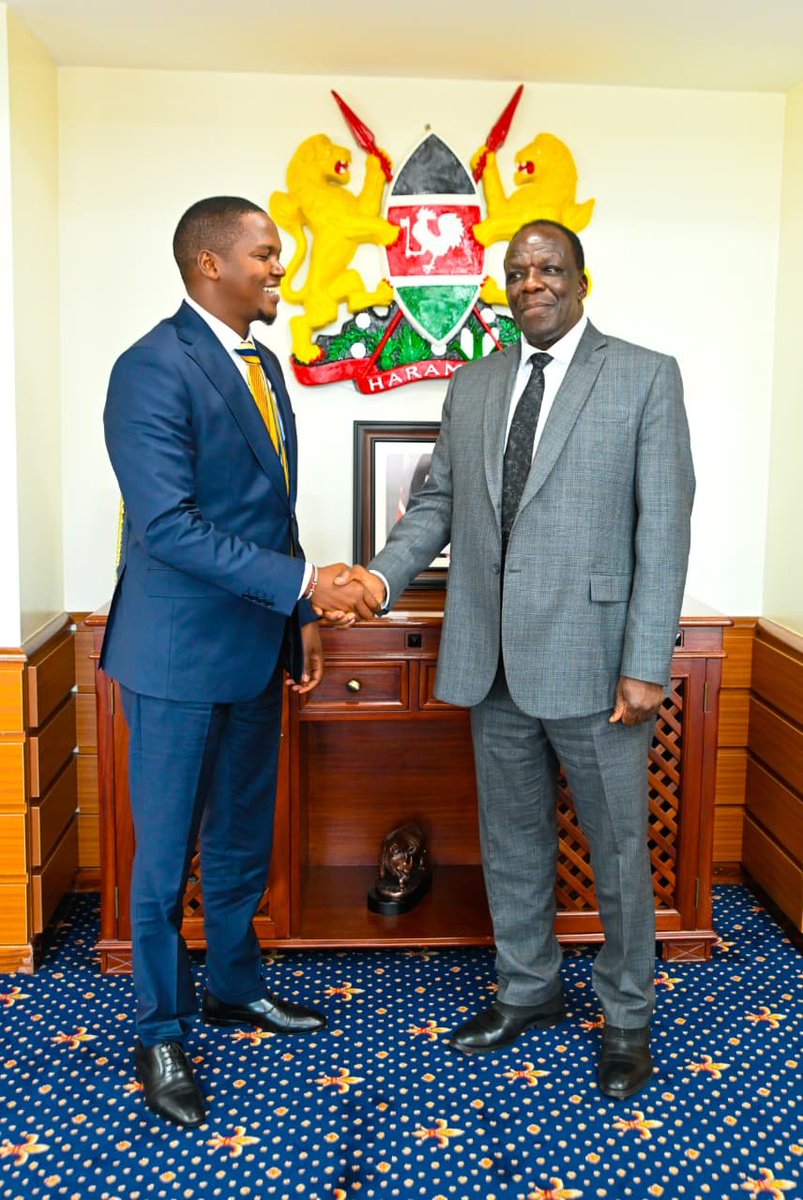DrOparanya's tweet photo. This afternoon,I held a productive engagement with Trans Nzoia Senator,@HonAllanChesang ,who paid me a courtesy call at my office.We held fruitful discussions on matters of national importance,with particular focus on strengthening collaboration to advance the cooperative and Micro, Small and Medium Enterprises (MSMEs)sectors,which remain key pillars of Kenya's economic growth,job creation and wealth generation.

We also explored opportunities through which Trans Nzoia County can benefit from the Ministry's programmes aimed at expanding access to affordable financing, enhancing enterprise development,strengthening cooperative societies and creating sustainable livelihoods.

Through continued collaboration with leaders across the country, we remain committed to ensuring that government interventions deliver tangible socio-economic impact to communities.