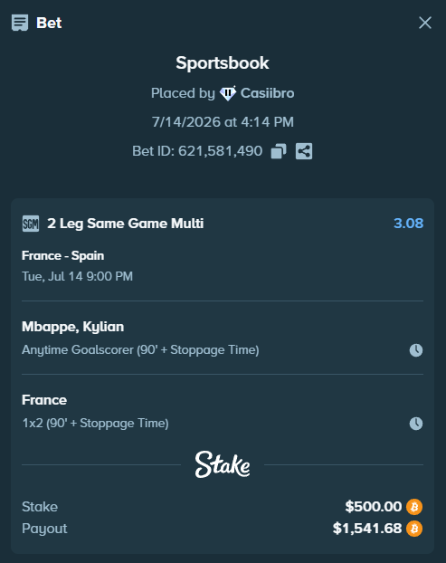 CASIIBRO's tweet photo. 🫡The Dictator is back tonight 🫡

💵2x$50 to win for you and a friend

🫂Drop your Stake username + Tag a friend in the comments

🤑If your comment is picked both of you win $50 if this bet hit

🍀GL https://t.co/L7bu4VHyz1