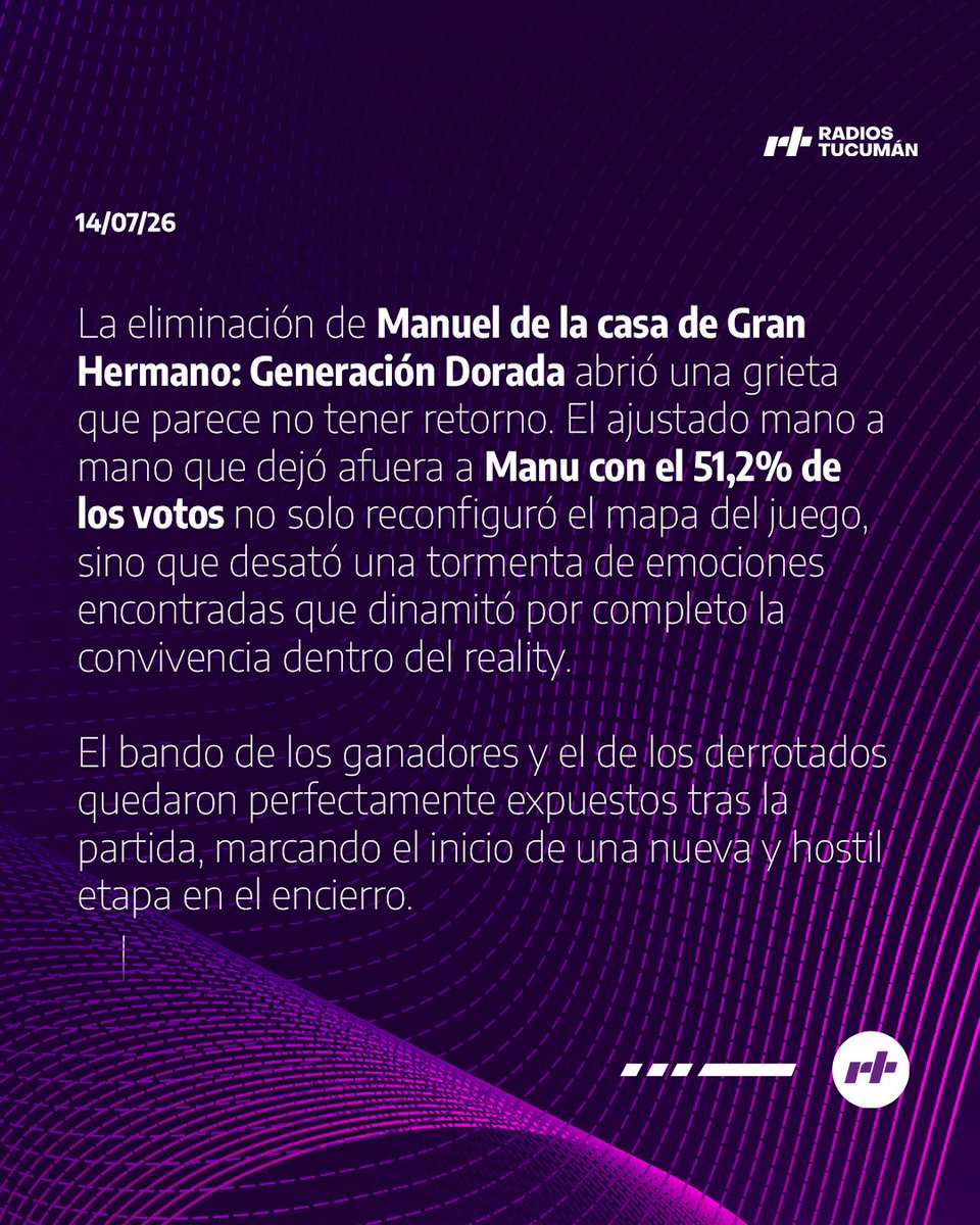 radiostucumanok's tweet photo. "Yipio" canalizó su dolor en pura rabia. Sin vueltas, apuntó con dureza contra Sol Abraham, acusándola a los gritos de haber hecho una campaña "sucia" y llena de mentiras para perjudicar a Manu en sus últimas horas dentro de la casa.
#GranHermano #GHEliminación #SolGH #YipioGH https://t.co/zLMRzmG6hQ