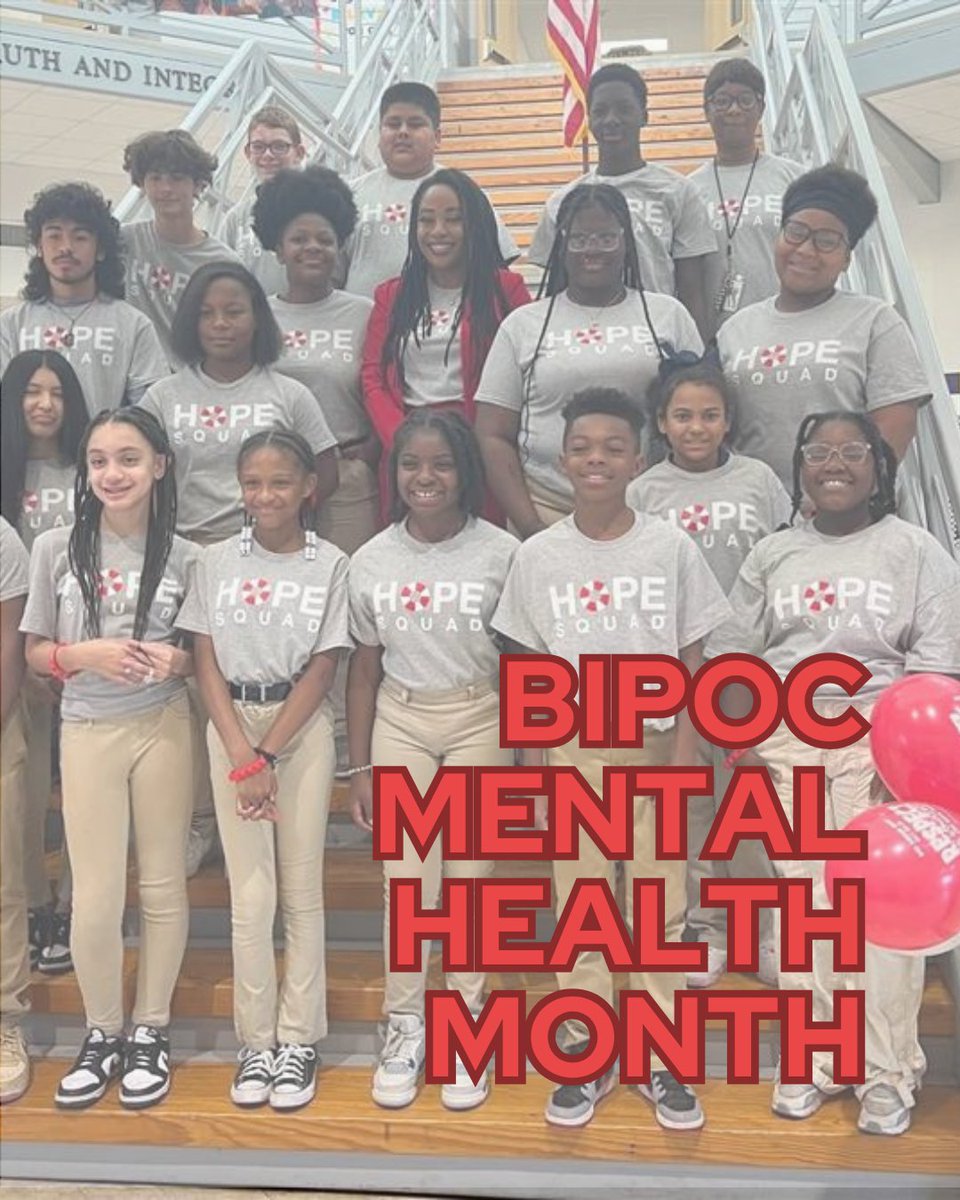 HopeSquads's tweet photo. Mental health support should be accessible, culturally responsive, and available to everyone.

During Black, Indigenous, and People of Color Mental Health Month, we recognize the importance of reducing stigma, amplifying diverse voices, and ensuring every student and family knows that asking for help is a sign of strength—not weakness.

Whether you're supporting a friend, checking in with a student, or reaching out for yourself, you don't have to navigate mental health alone.

Explore resources from organizations that are making a difference: 

https://t.co/uRe76PWYq9 

https://t.co/Epxcq5WXO7 

https://t.co/QZuVUe2HMm

https://t.co/OylholxFPV 

https://t.co/zC6MR6bFun

#BIPOCMentalHealthMonth #HopeSquad #PeerSupport #MentalHealthAwareness #SuicidePrevention #HopeInAction #ShareTheHope #TogetherWeThrive