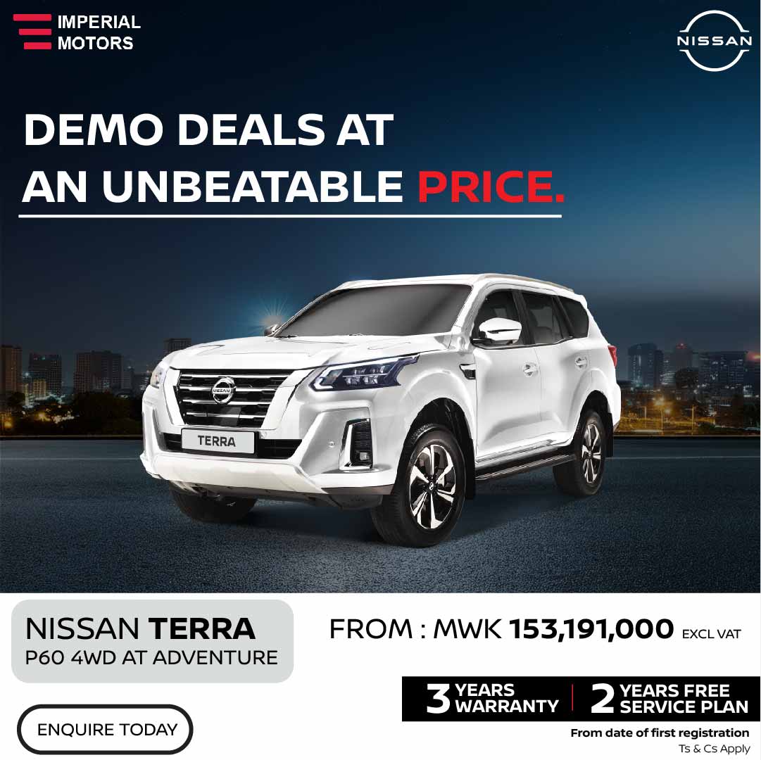NissanMalawi's tweet photo. Take advantage of this exclusive Demo Vehicle Deal and enjoy exceptional value on a vehicle that combines quality, performance, and peace of mind.

Email: info@imperialmotors.co.mw
Telephone:+265 881 621 370
Website: https://t.co/wCrzqbUN5R https://t.co/Kbu1JpDWHP
