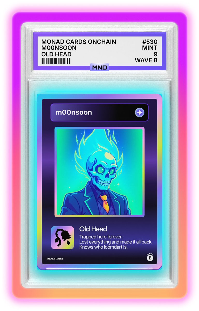 m00nsoon's tweet photo. Just minted my @monad card. Looks dope! https://t.co/oNpi6oyIhI
