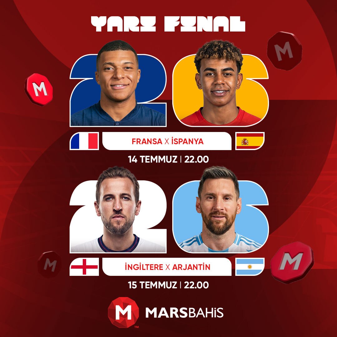 panoslotmax's tweet photo. WORLD CUP 2026 YARI FİNAL MARSBAHİS'TE

FRANSA &amp; İSPANYA

İNGİLTERE &amp; ARJANTİN

BU MAÇLAR KAÇMAZ 

FİNALE KİM ÇIKACAK 

MARSBAHİS KAZANDIRIR 
https://t.co/XkhtpbqsZ7 https://t.co/YySPadMfje