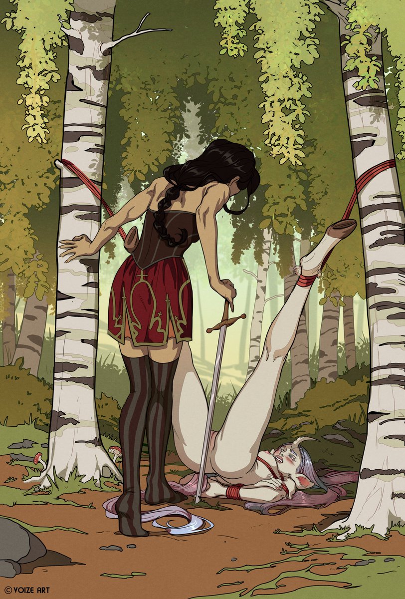 Tied_Eyes's tweet photo. Fun In The Woods (OCs) TW: Knifeplay https://t.co/EEkgwaNxyz