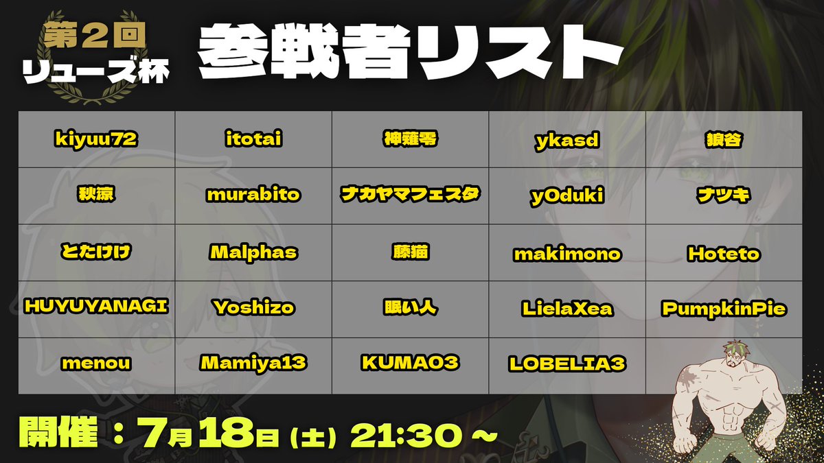 ryuze_witroute's tweet photo. お待たせしました！

「第二回ルミア登竜門〜リューズ杯〜」の参加対象者にサーバー内で専用ロールを付与させていただきました‼️
今回も定数を超えたお申し込みをいただいており、一部の方々にご参加いただけず申し訳ありません🙇💦

残念ながら参加いただけなかった方々は、次回のリューズ杯開催時に優先的にご参加いただけるよう配慮いたしますので、ぜひ次回もご応募ください✨