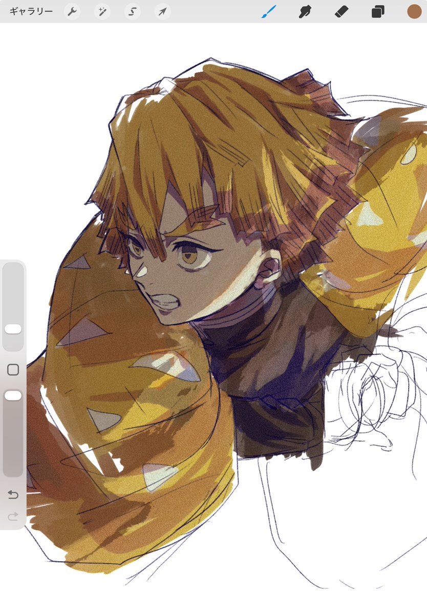 zzzda_28's tweet photo. 善逸wip https://t.co/O9lJAnBGM6