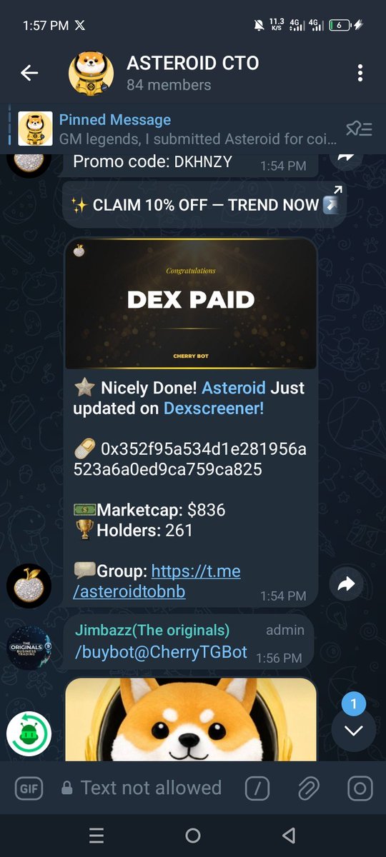 ExcelWinifred's tweet photo. This is recovering

Dexscreener updated

CA: 0x352f95a534d1e281956a523a6a0ed9ca759ca825

The CTO leader is doing a good job.

Just get a bag and hold for the run soon https://t.co/26SF1wtWB8