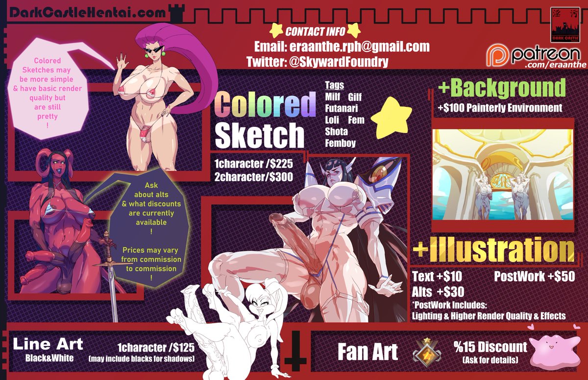 SkywardFoundry's tweet photo. Will draw big meat on your fave waifus 😳💦💸 https://t.co/WzAVP6VJi6