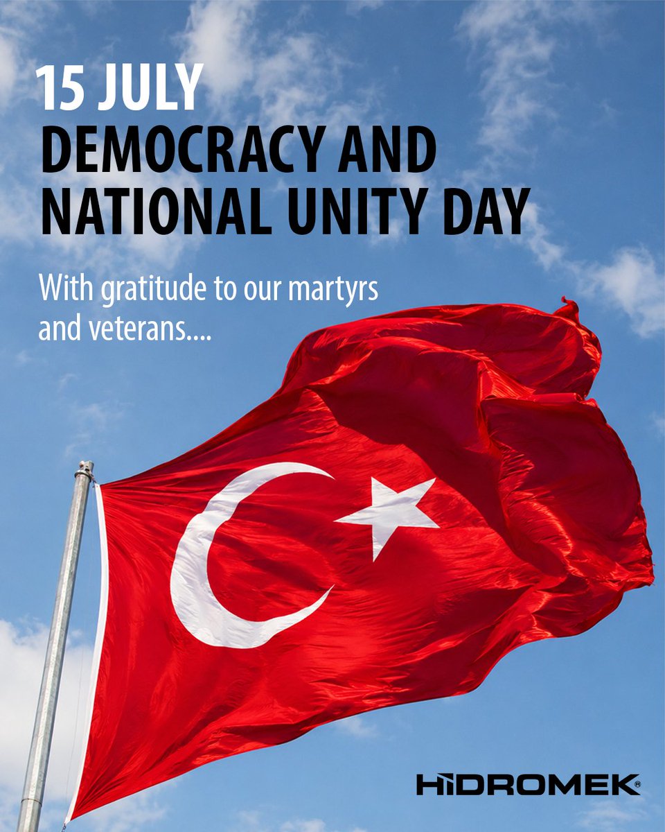 hidromek's tweet photo. #HİDROMEK #15Temmuz #DemokrasiveMilliBirlikGünü https://t.co/itdGuE3Xsh
