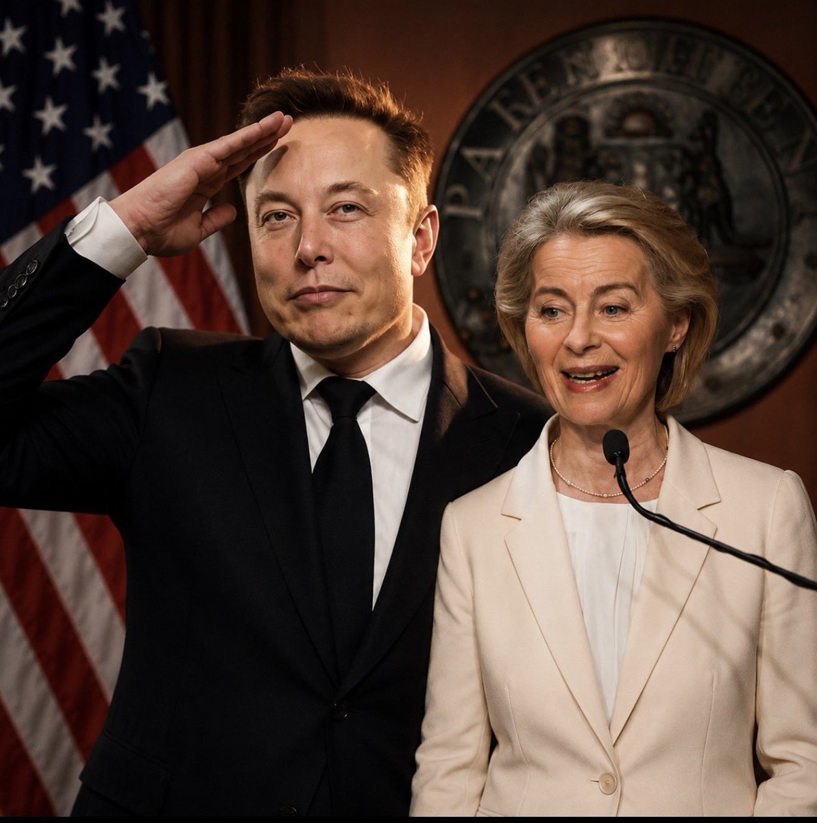 BeyondLegends_1's tweet photo. Elon Musk says Europe should move on from Ursula von der Leyen because she wasn’t directly elected by voters.

What’s your view?

❤️ Agree 💬 Disagree https://t.co/Ox5bJ8s2cW