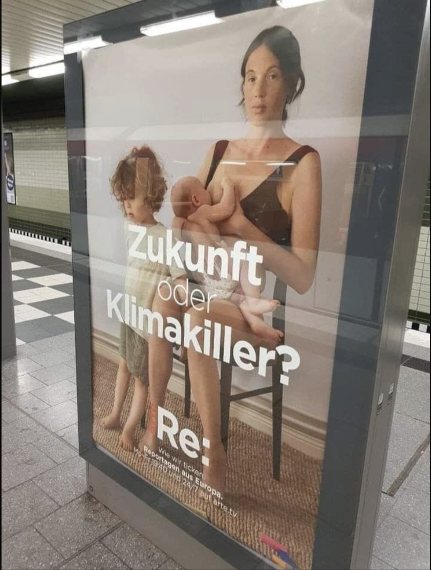 drantbradley's tweet photo. Germans are questioning whether babies are ‘the future or climate killers.’ The fact that this is even a debate is extraordinary. https://t.co/KmXVBx3sIc
