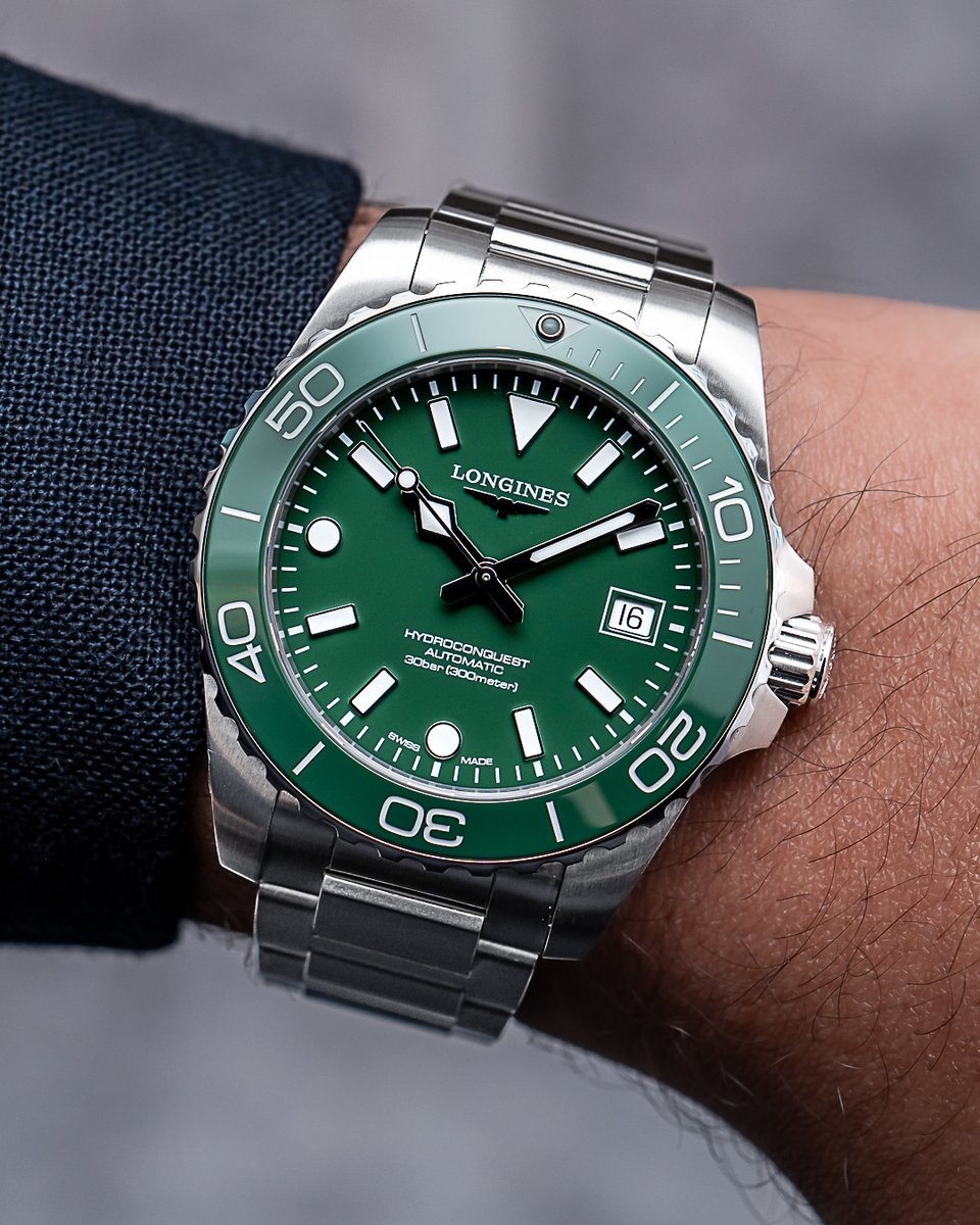 baldassarreted's tweet photo. The latest HydroConquest feels like Longines taking its modern dive watch in a cleaner and more versatile direction.

Offered in 39mm and 42mm sizes, the collection now features a slimmer 11.7mm profile, redesigned ceramic bezels, new lacquer dial options across much of the lineup, and the introduction of a stainless steel mesh bracelet that brings a subtle vintage influence. Underneath those changes, the formula remains familiar with 300 meters of water resistance and the Longines Caliber L888.5, complete with a silicon balance spring and 72-hour power reserve.

What do you think of this latest evolution of the HydroConquest?