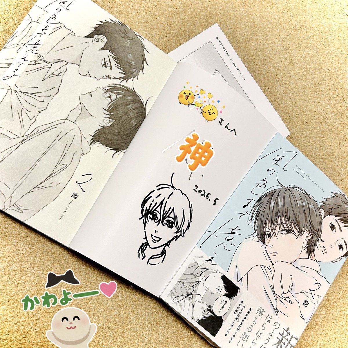 メイトさんで当選した #風の色まで憶えてる サイン本が届きました