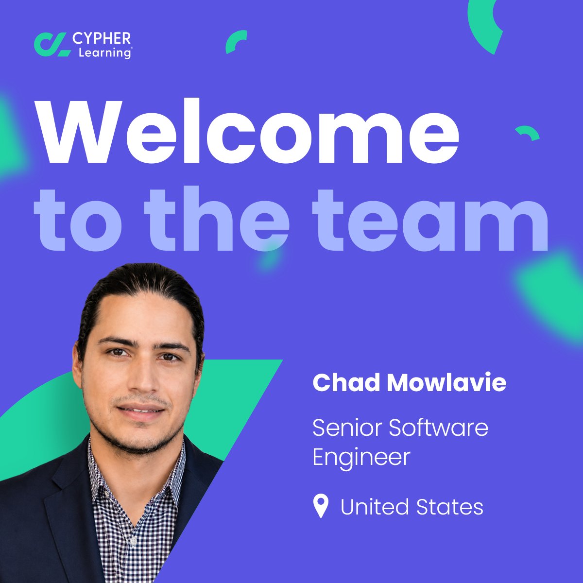 cypherlearning's tweet photo. 🚀 We’re excited to welcome Chad Mowlavie to the CYPHER Learning team as our new Senior Software Engineer! Chad brings engineering expertise and a passion for building high-quality, scalable software. Welcome to CYPHER, Chad!
#TeamCYPHER #SoftwareEngineering #WelcomeAboard https://t.co/rWpw0wvN73