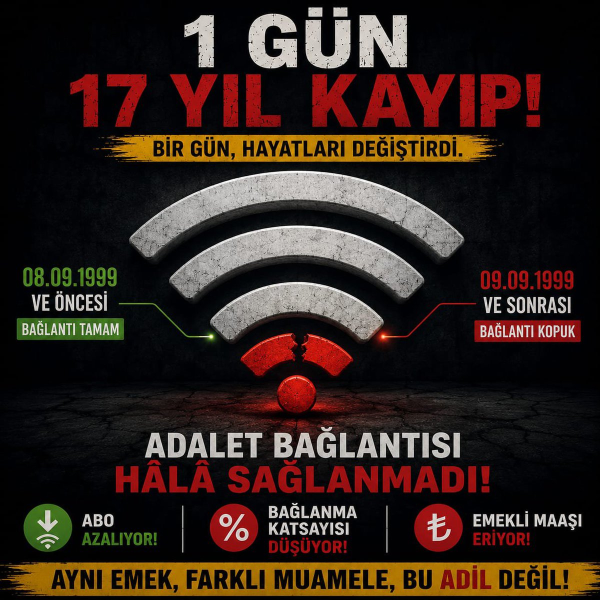 ErkAnksiyete's tweet photo. 🟢 ETT demek;

👥 Aynı tarihten etkilenenleri unutmamak,
📣 Aynı sesi büyütmek,
🤝 Aynı amaçta buluşmak,
🗓️ Ortak bir tanımla yol yürümektir.

@KademeFed
@EmekDerResmi
@ETTDER1999

#EmeklilikteTariheTakılanlar #ETT #TekDerdimizKademe https://t.co/KSyttL4oxa