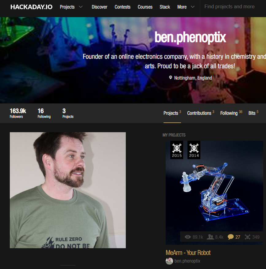 mimeindustries's tweet photo. Just logged into @hackadayio for the first time in a while to discover I have 163.9k followers. Erm... Hello! https://t.co/FjH1eaxyJG