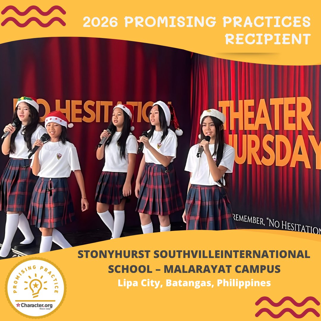 CharacterDotOrg's tweet photo. 🎭 At Stonyhurst Southville International School, every Thursday begins with a celebration of student talent! Congratulations on this 2026 Promising Practice &amp; bringing Principle 4 to life! https://t.co/wElKJxmpK6