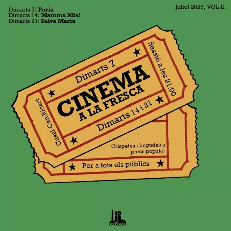 sortimbcn's tweet photo. No et perdis el cinema a la fresca del Casal de Joves Can Ricart!
🎶🎬 Aquesta nit, a les 21h,  Mamma Mia! 🎶🎬
https://t.co/BGQuhotXDP https://t.co/UwZOwGWylg