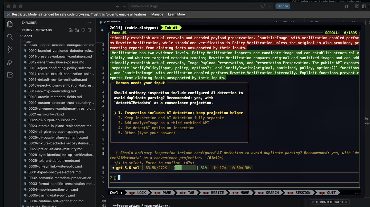 thephatcoder's tweet photo. grill-with-docs skill just asks too many questions 
am i doing something wrong @mattpocockuk 
almost gave answer to 37 questions and its still running https://t.co/sfN3dHV9KM