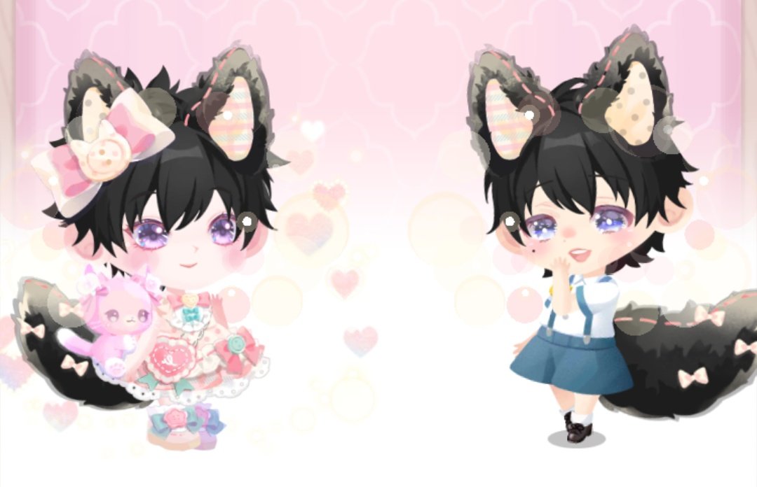 fantasyplus012's tweet photo. ポケツイでm🌼oちゃんっぽい子を再現してみたくて挑戦したんだけど、アイテムがなさ過ぎて再現難しかった😇
もしもm🌼oちゃんのマネコロが再現できたら、可愛い格好させたい放題になリそう…🤔
2枚目のスクショは、先輩に退いてもらって同級生同士🐈‍⬛くんとのツーショットを撮ったヤツ！ https://t.co/OGnftzxteU