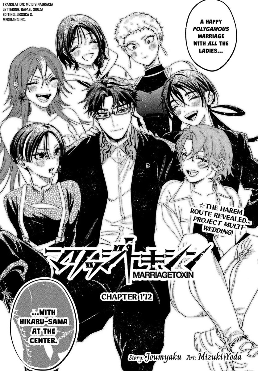 keiuzuki's tweet photo. I DID NOT EXPECT TO GET A GERO HAREM COVER ILLUSTRATION IN TODAY'S MARRIAGE TOXIN CHAPTER 😭 https://t.co/Rbk5q74dvd