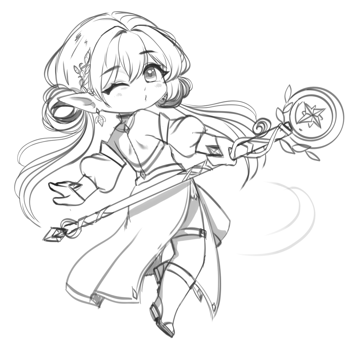 icedragxer's tweet photo. Another chibi WIP (≧∇≦)ﾉ

#vgenartist #commissionㅤ #chibi https://t.co/AkbpjabNMg