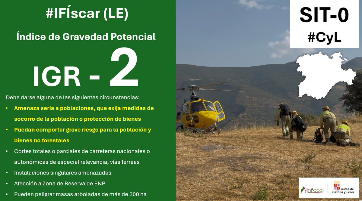 naturalezacyl's tweet photo. Naturaleza Castilla y León
@naturalezacyl
Se declara Índice de Gravedad Potencial (IGR) 2⃣ en #Íscar, #Valladolid, por: • Amenaza seria a poblaciones, que exija medidas de socorro de la población o protección de bienes Más info en #INFORCYL https://t.co/G0Ctp9IqkQ https://t.co/hH2mh7ZsJa