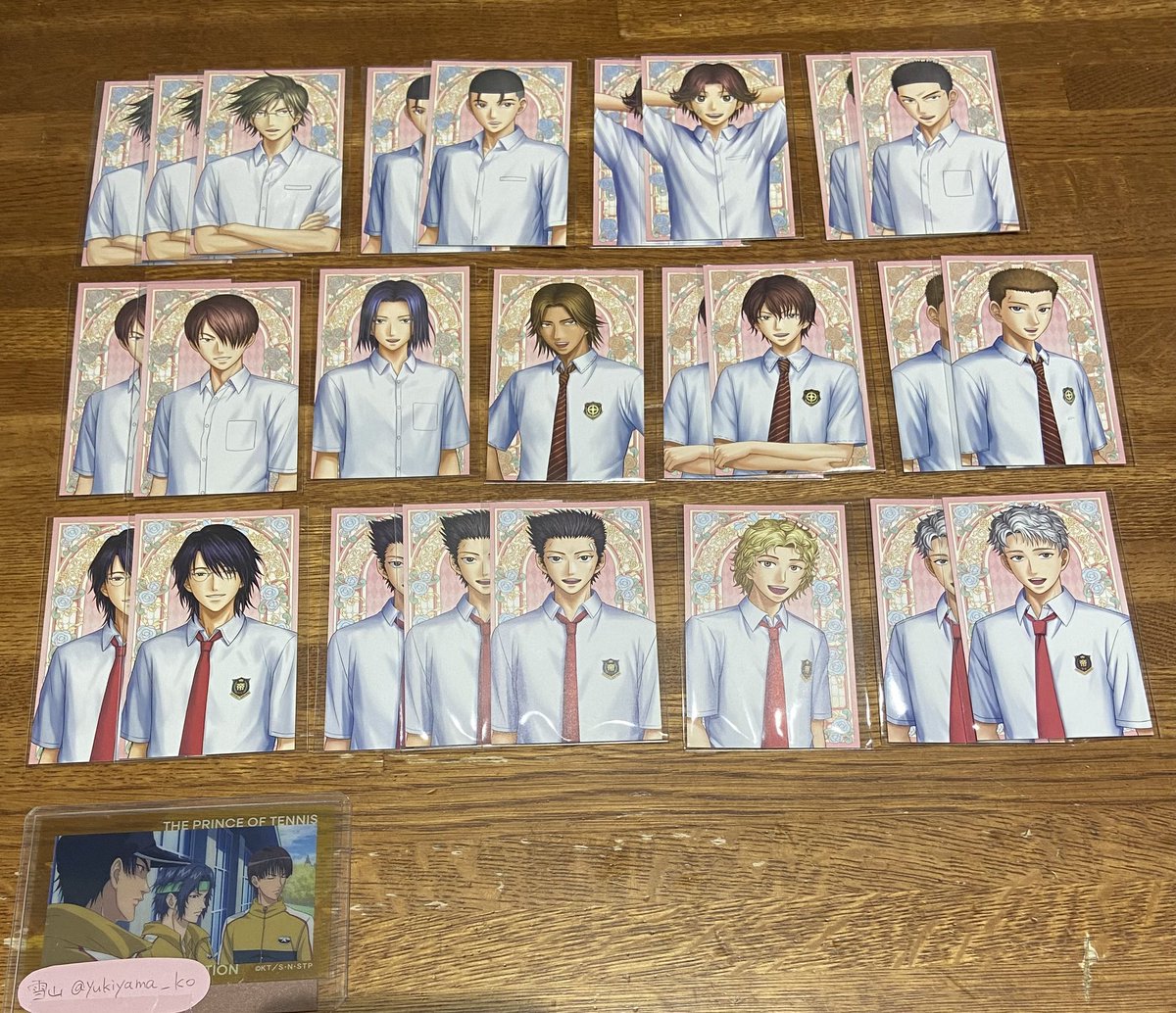yukiyama_ko's tweet photo. 【交換】テニプリ　学プリ　ドキサバ　リマスター記念展　入場特典カード

譲:手塚、大石、菊丸、橘、神尾、伊武、赤澤、観月、裕太、侑士、宍戸、芥川、鳳

求:越前>>壇

郵送又は7/17、7/18会場付近手渡し
お気軽にお声がけください。 https://t.co/B9GP6t71S1