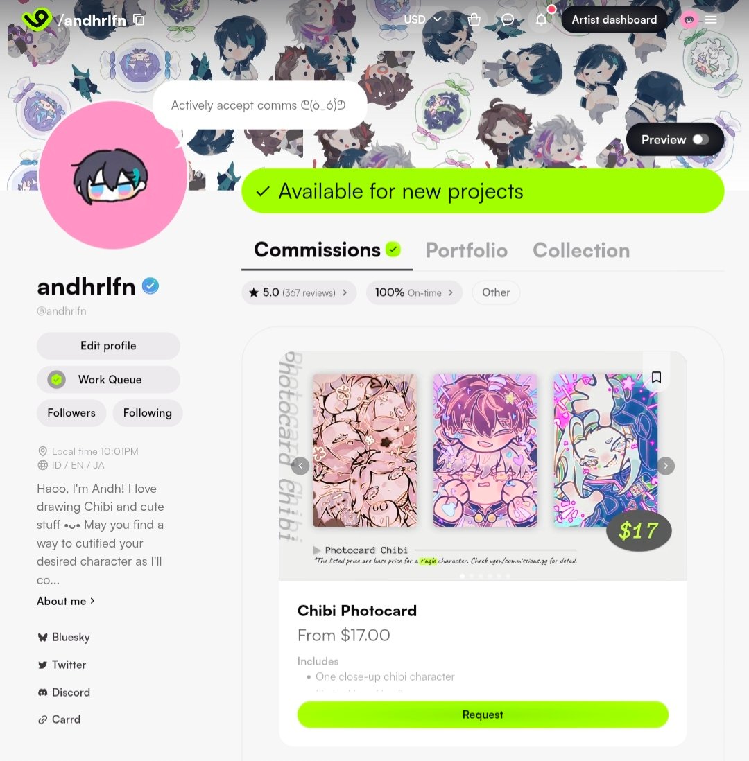 andhrlfn's tweet photo. ✧Chibi Commission: OPEN✧

Hi, I've updated my VGen profile and is opening new batch of commission!

ORDER>> https://t.co/IO1qxqXZZT

I can't be here without everyone support! ♡ &amp; rt are appreciated! Thank youu (๑•̀ㅂ•́)و✧

#VGenOpen #VGenComm #commissionopen #VGenPortfolio https://t.co/xzDtNrm66I