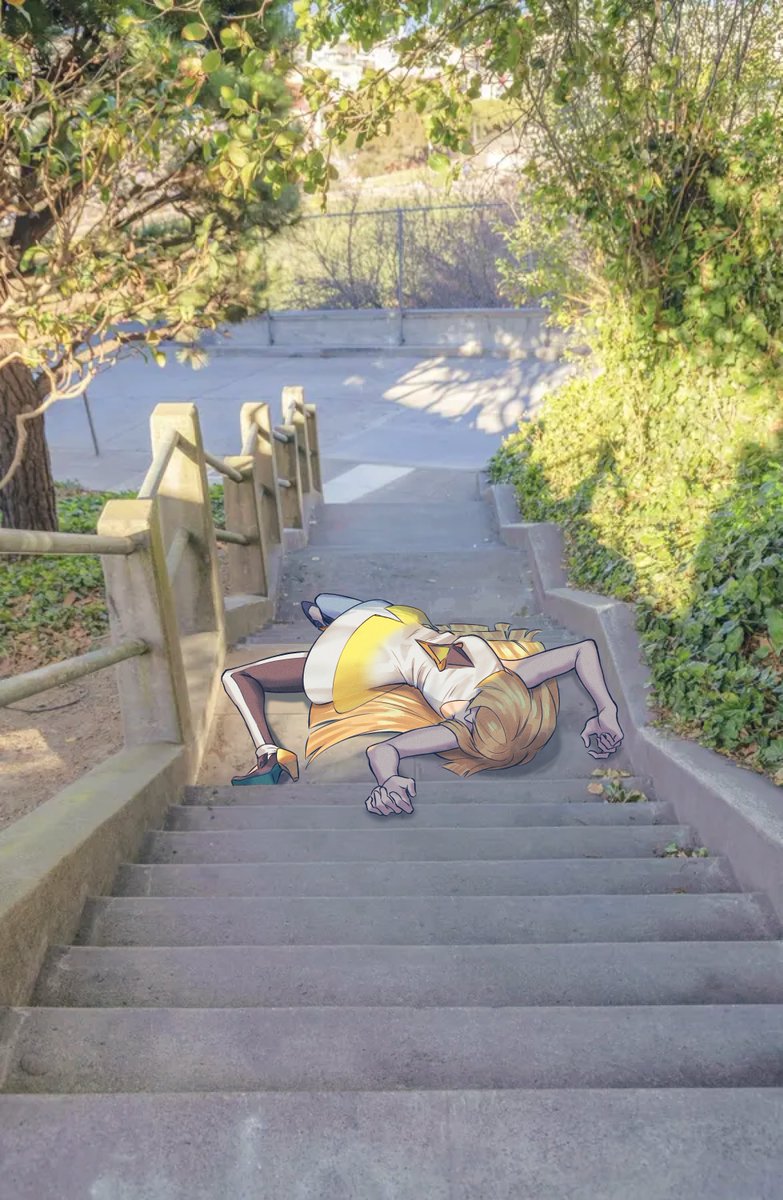 daily lusamine falling down stairs tweet media
