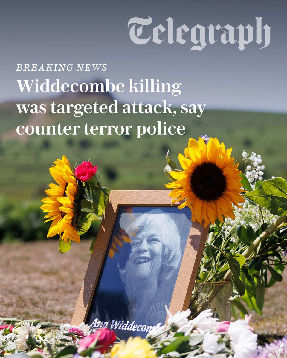 Telegraph's tweet photo. BREAKING: Anne Widdecombe was killed in a “targeted attack”, counter-terror police believe. 

The suspect can now be held for questioning for up to seven days.

Read the full story here ⬇️
https://t.co/uvAl5IKx23 https://t.co/y2qZLhAOli