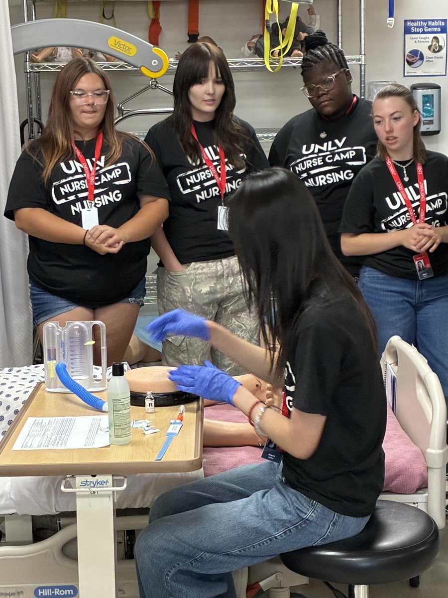 DetrNevada's tweet photo. OWINN is a proud partner of @unlv Early Outreach to launch healthcare-focused programs for K-12 students. A massive thank you to the incredible UNLV nursing students (in red in the photos) who lent their time &amp; expertise to help with our recent Skills Day. https://t.co/76AcNtfVLE https://t.co/6XQAg2x327