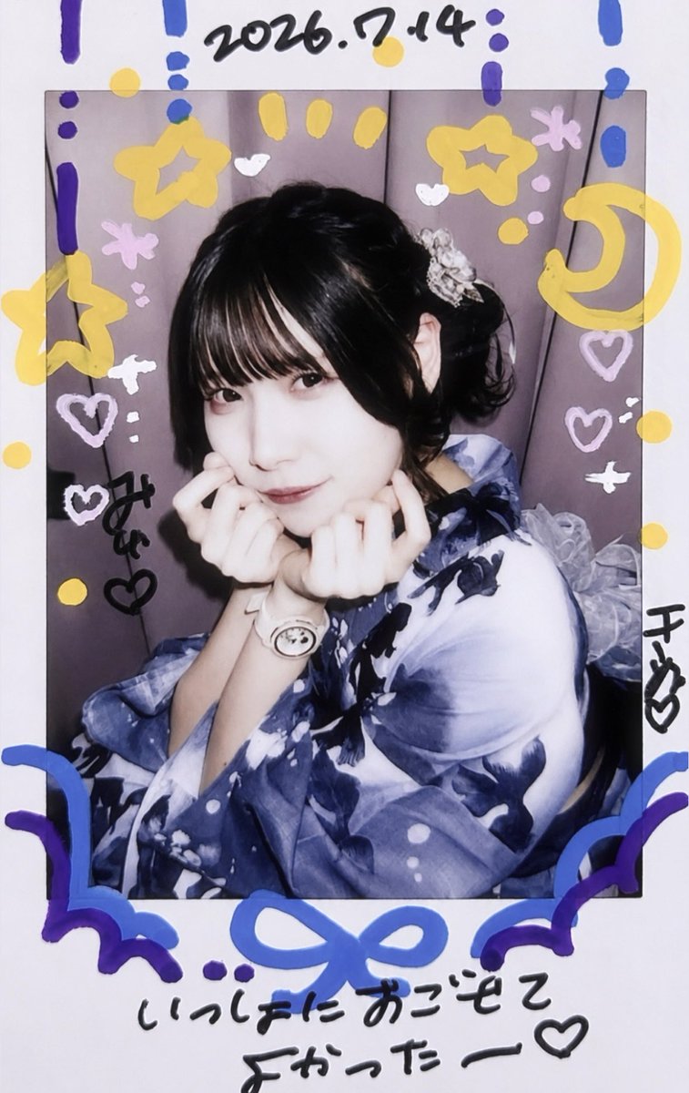 mluv_kn's tweet photo. そのままのチェキも残しときたかったので( ᴗ ̫ ᴗ )♡
お絵描きして欲しいの言ったらその通りに書いてくれてほんとに上手すぎるしかわいかったᯠ_   ̫ _ᯄ❤︎ https://t.co/2I3udRkRtI