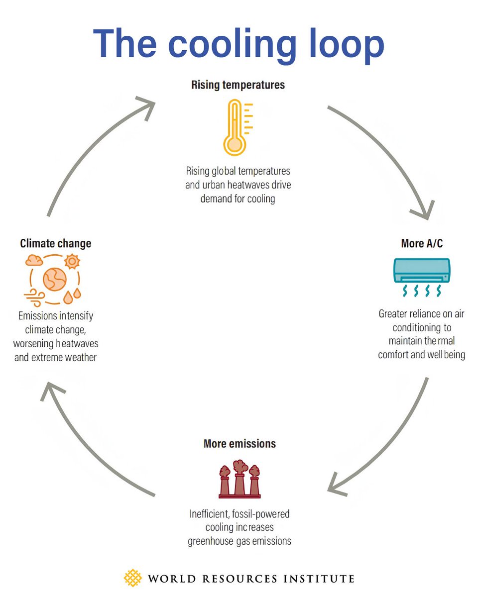 WorldResources's tweet photo. 🌡️🥵Deadly heat waves have become the new norm in recent years for Europe, the world’s fastest-warming continent. 

With air conditioning in only 20% of the Europe’s buildings, city leaders face a pressing dilemma: how to keep people cool without worsening the climate crisis driving rising temperatures in the first place.

The cycle of rising heat, greater demand for cooling and growing emissions can be broken. 

Here, we look at data on Europe’s rising urban heat and explore how cities can adapt➡️ https://t.co/P4aUwaajNc