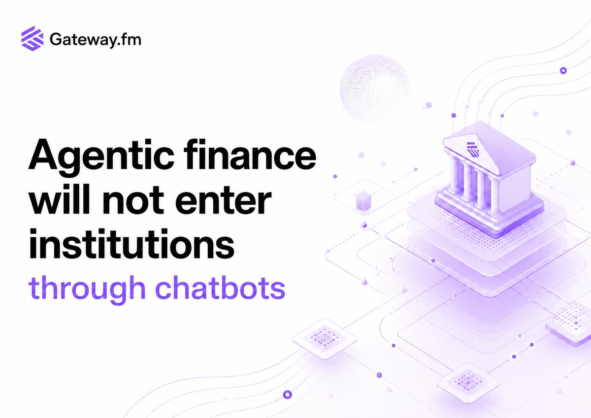 pradeep_rvsingh's tweet photo. Agentic finance will not enter institutions through chatbots.

That is the retail imagination of AI.

The institutional path will be much less theatrical and much more important.

It will enter through payment operations, treasury workflows, API access, stablecoin settlement, tokenized asset servicing, reconciliation, compliance automation, and eventually machine-to-machine financial execution.

The interface may look boring.

The consequences will not be.

A bank will not care that an agent can “think.”

A payments company will not care that an agent can “recommend.”

A fintech will not care that an agent can “chat.”

They will care whether the agent can be permissioned.

Whether the mandate is explicit.

Whether spend is bounded.

Whether execution is policy-compliant.

Whether counterparties are approved.

Whether settlement is final.

Whether the whole thing is auditable.

That is the real gap between consumer AI and institutional AI.

Consumer AI optimizes for convenience.

Institutional AI has to optimize for control.

This is why the infrastructure question matters more than the interface question.

The market is already moving. Visa, Mastercard, Google, Coinbase, Stripe, AWS and others are all building around agentic commerce, machine payments, programmable settlement, and payment protocols. The direction is clear: software is becoming economically active.

But in finance, activity without governance is not progress. It is exposure.

The winning infrastructure layer will not simply let agents move money.

It will define what financial agency means in the first place.

Who can act, what they can do, how far they can go, how value settles, and how the institution proves it later.

That is where this market is going.