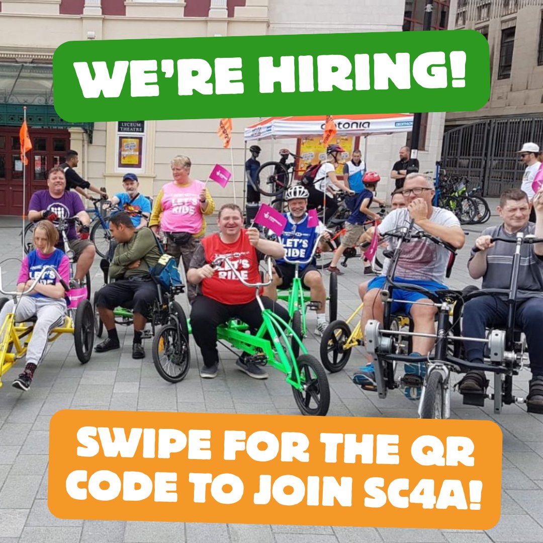 DisabilitySheff's tweet photo. We're Hiring an Engagement Lead for our Accessible Cycling Project Sheffield Cycling 4 All! 

Could you lead our outreach, marketing and support our campaigning!

If you'd like to learn more scan the QR code or visit https://t.co/8lr2VEp97G

#cyclinguk https://t.co/xLzyaqkeXZ