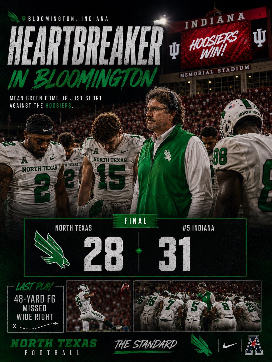 DustyBush69's tweet photo. Even though we didn’t get the result we wanted I couldn’t be more proud of this group of guys right here. The fans of North Texas have a lot to look forward to this year, and this is just the beginning. UNLV at home next. Come see what the hype’s about. #GMG #PackTheDATCU #Bush https://t.co/d0kRh7TLrv