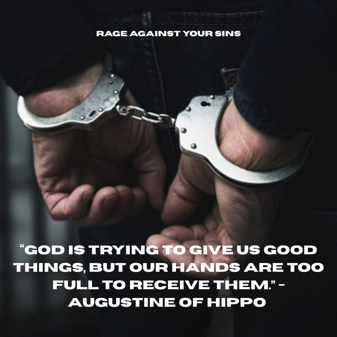 RAYS_JT's tweet photo. "God is trying to give us good things, but our hands are too full to receive them." - Augustine of Hippo
#ObeyGod #jailbreak #Arrest #prisonlife #JesusIsLord https://t.co/Lkz4rYc0qT
