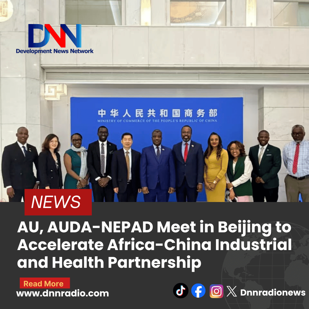 DNNRadio's tweet photo. Leaders from the AU and AUDA-NEPAD met in Beijing to accelerate strategic partnerships in industrialization and public health. 
Read more:🔗 https://t.co/DC31Lm132J

@AUMission_China @SarjohBah3 @AUC_PAPS @NEPAD_Agency 

#Africa #Industrialization #Health #dnnradionews #DevNewsNG https://t.co/Aez7q9fbwo