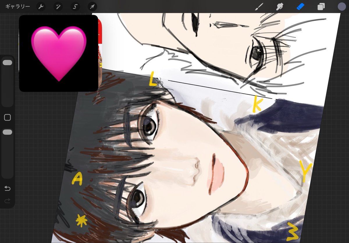 m0chi_z2's tweet photo. ずっと描きたかったさんぱち https://t.co/l8ShQWzSB3