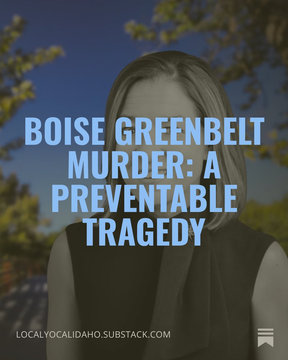 LocalYocalIdaho's tweet photo. A stranger stabbed a young man on the Boise Greenbelt with no motive. The suspect had prior arrests and had been camping there. Enforcement of the camping ban could have stopped it.
https://t.co/xBwEB43Gzo
#Idaho #Boise #law #idpol https://t.co/yuCyRC55TD