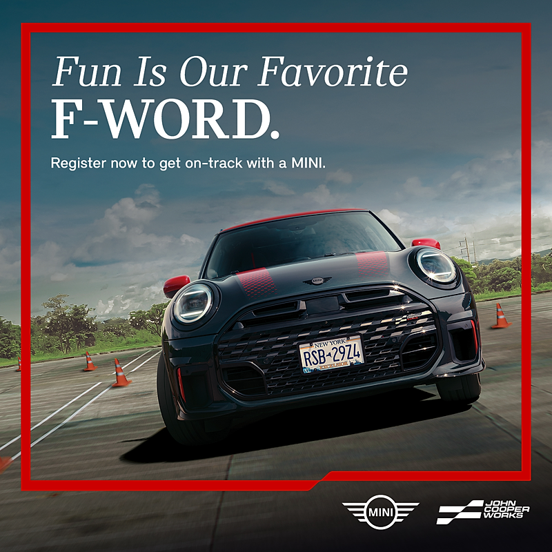 MiniWestchester's tweet photo. The MINI experience is coming to Woodbridge Center! 🚘✨ Join MINI USA July 16–19 for the BMW Ultimate Driving Experience and get behind the wheel of the latest MINI models with Free Flow Autocross and Street Drives. Are you ready to drive MINI? #miniusa #raycatenamini https://t.co/l7lCMzsu3S