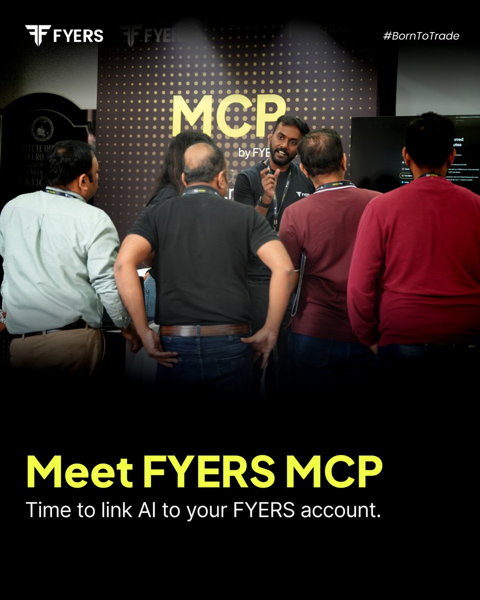 fyers1's tweet photo. That's a wrap on Algo Circle. 

A packed hall in Bengaluru. A full day on algo trading, AI and automation.

Our CEO took the center stage to lay out everything FYERS has to offer. Then came back-to-back sessions on algo trading, FYERS MCP and FYERS Automate. https://t.co/umFiz6t8c4