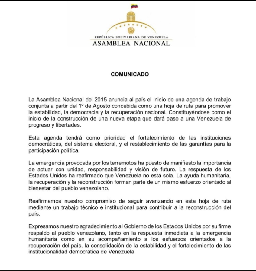 LuzMelyReyes's tweet photo. Ellos están bajo tutela y se entienden. 
¿Qué toca hacer ?
Como siempre el diálogo planteado es entre las élites. La dictadura y la AN 2015 que es como el último hilo de dónde colgarse para rescatar la institucionalidad.
Se busca hacer una elipsis como si el 28 de julio no hubiera existido.
No es raro.  El autoritarismo desconoció la soberanía popular, entregó la soberanía nacional y difícilmente tiene las capacidades para escuchar a la gente. 
Mi sugerencia: abran los canales para escuchar a la ciudadanía.