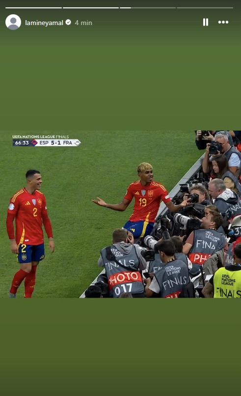 MadridSports_'s tweet photo. ‼️📲 Ojo a las historias de LAMINE YAMAL en Instagram antes del Francia-España del Mundial

Ya puede hacer el partido de su vida o la cerrada de boca que le van a meter va a ser antológica https://t.co/hoBuwnAcsX