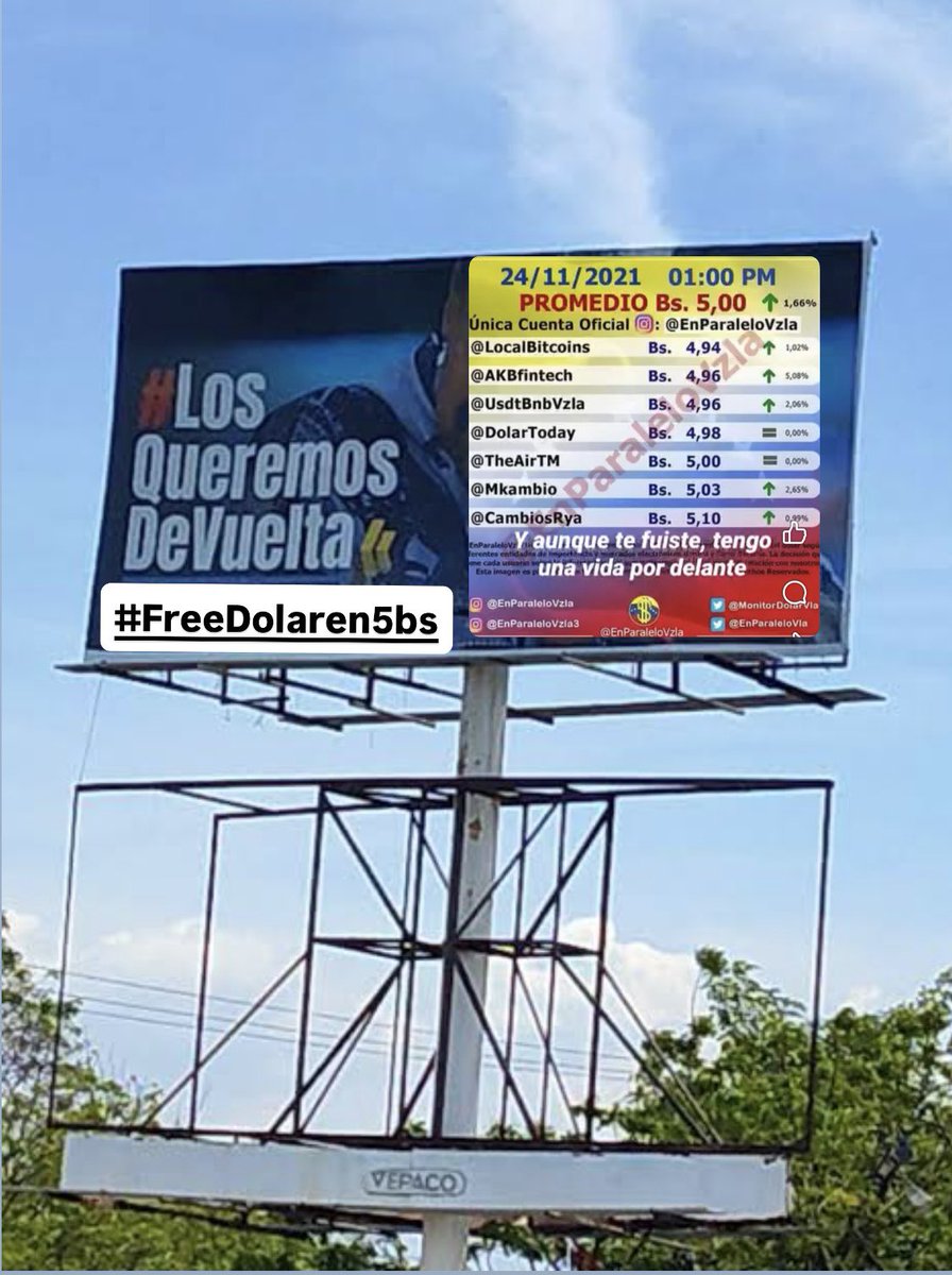 Venequisimo's tweet photo. La única valla que quiero en la autopista 

#BringThemBack https://t.co/N3AqoyntBt