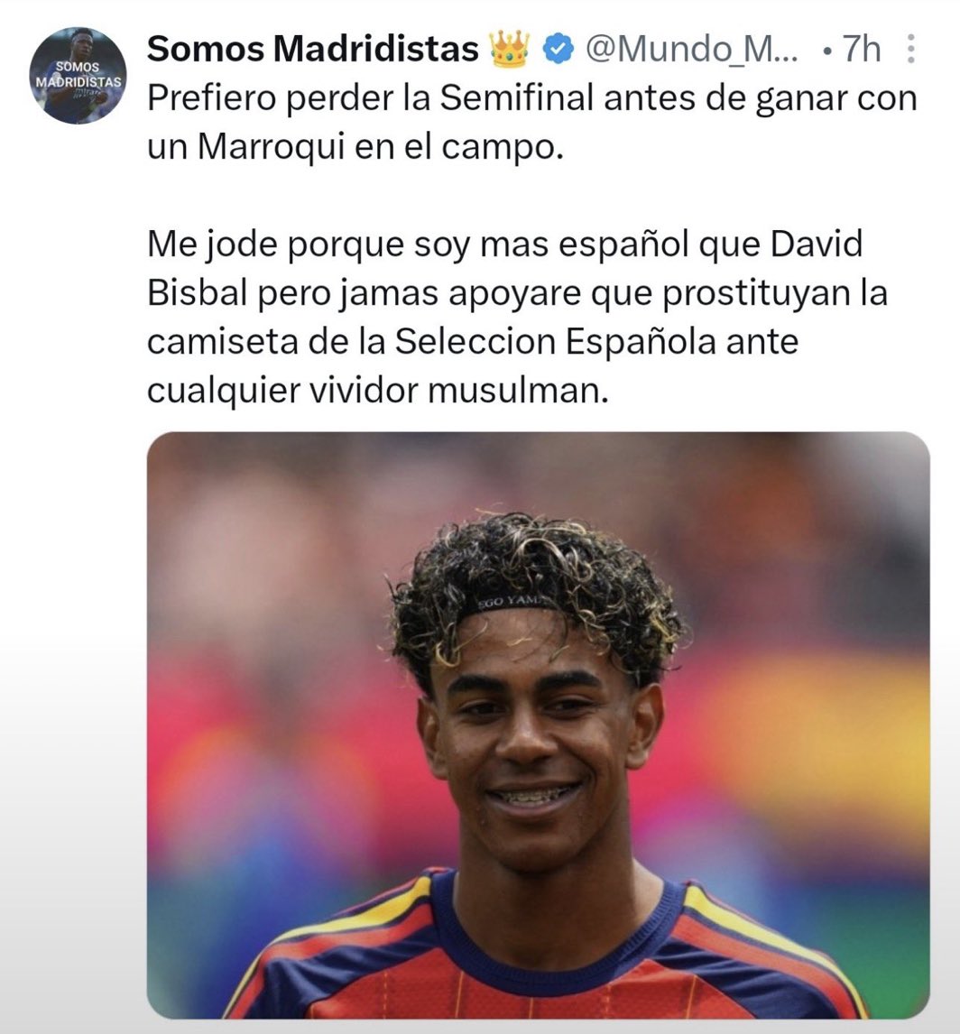 NoaGresiva's tweet photo. Pues jódete, hemos ganado. Racista. https://t.co/eo5Sa08cgm