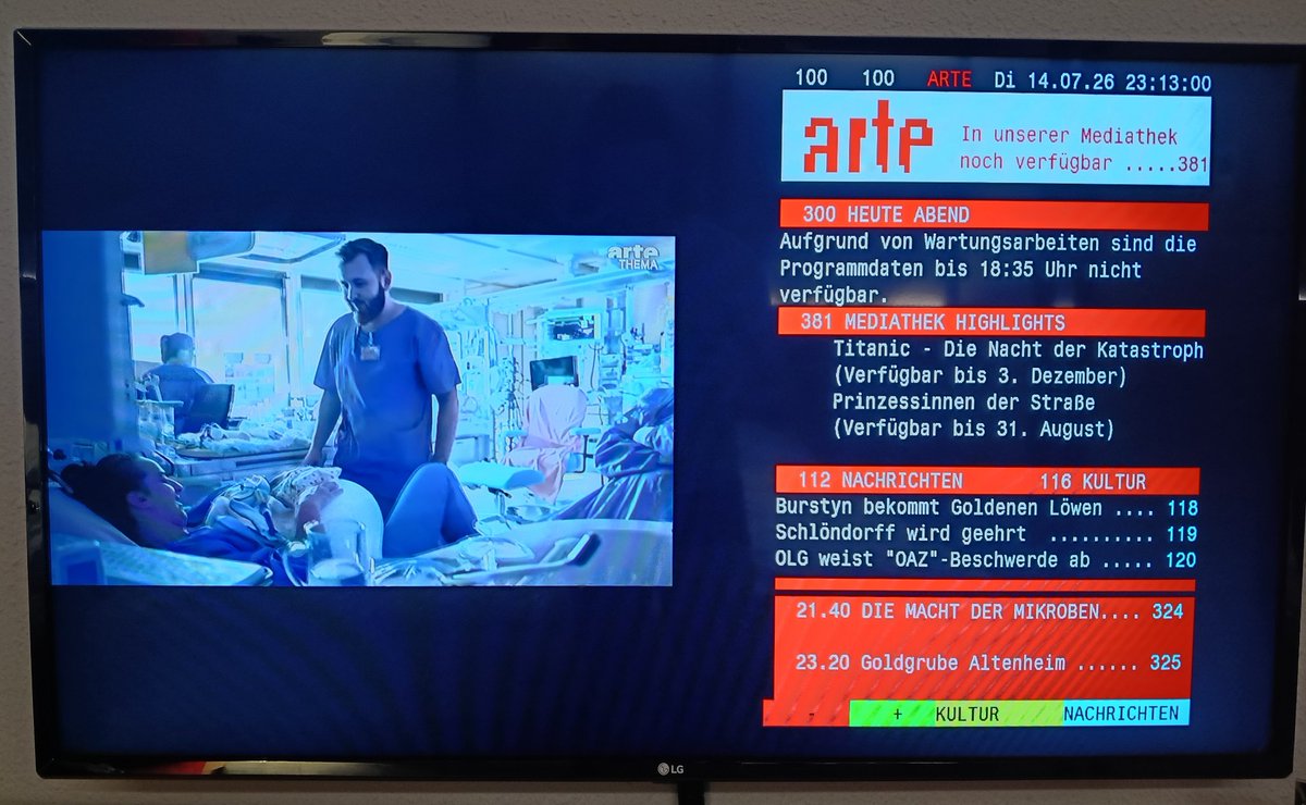 Jmr44300's tweet photo. LE TÉLÉTEXTE EXISTE ENCORE EN 2026 😱😱 15 ans sans en voir
(j'essayais juste de mettre la voix d'Arte en français mais la fonction est bloquée) https://t.co/rTkjnPk3vM